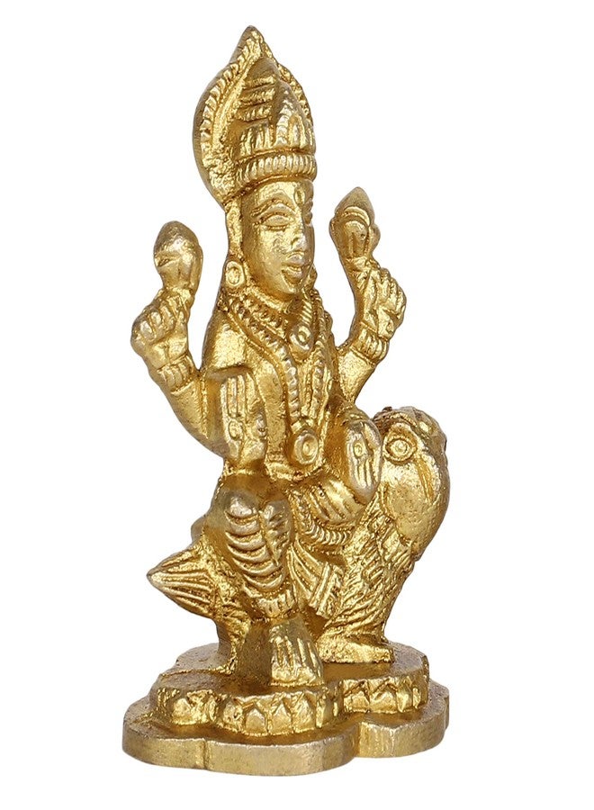 GURU JEE GURUJEE Brass Statue Goddess Laxmi with Owl for Puja Mandir Temple MATA Laxmi Murti Religious Gifts - Image 2
